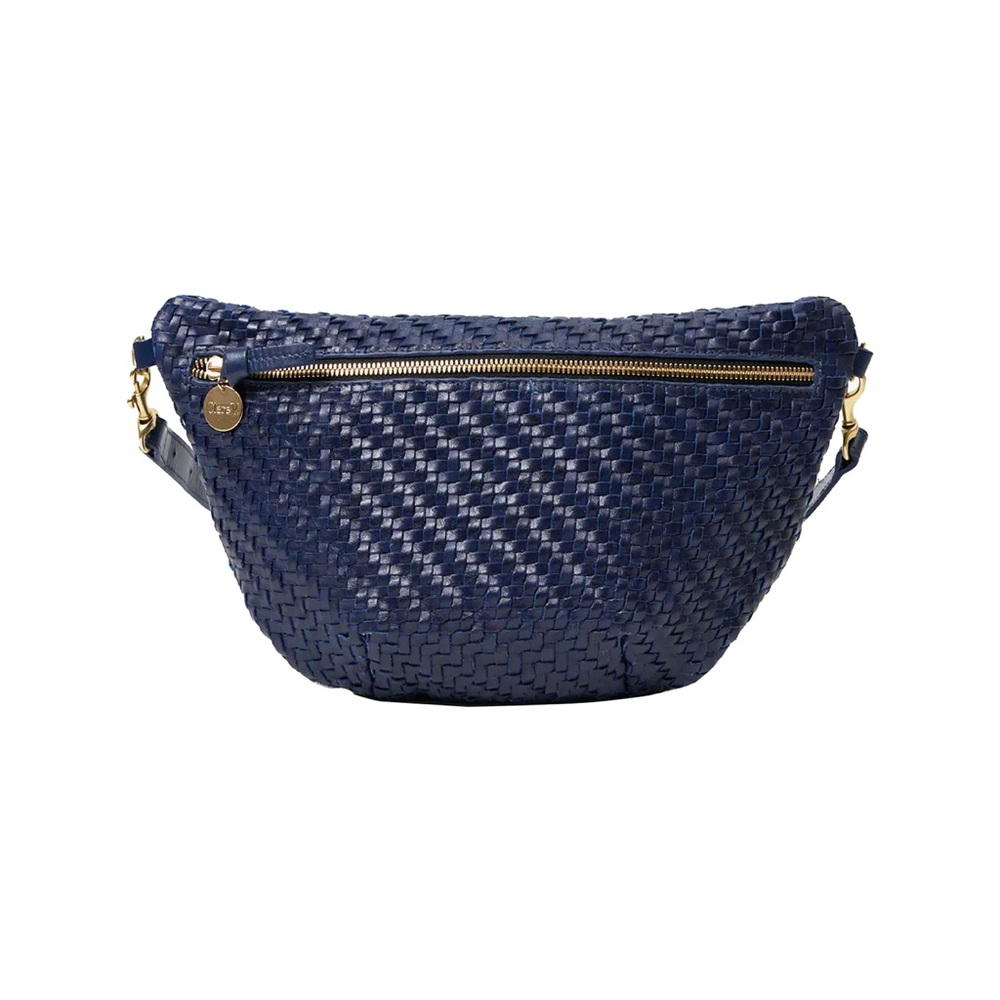 New Clare V grande Fanny in pacific woven